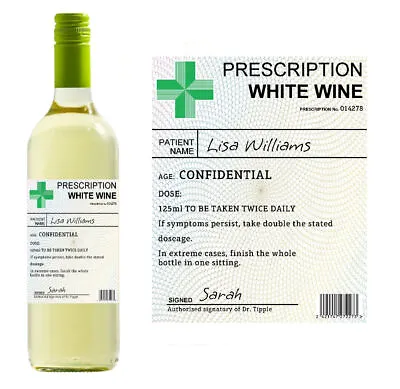 £2.99 • Buy Personalised Happy Birthday Prescription Bottle Label Sticker - Novelty Fun Gift