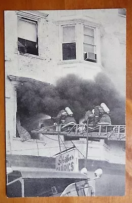 Multiple Alarm Fire Downtown Easton PA October 1974 Postcard • $2
