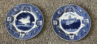 Vintage 1933 Wedgwood West Point Military Academy Cadet Chapel Blue Plates 10.5” • $90