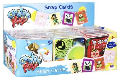 Children`s Snap Cards In A Tin  Fairy Pirate Alien And Animal Snap Cards • £3.99