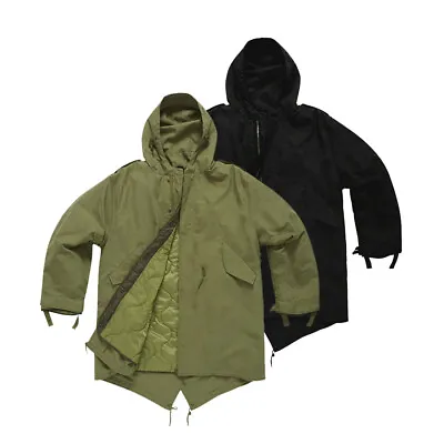 US Army M-51 Fishtail Parkas Black | Olive Green Size X-S To XXXX-L • £79.95