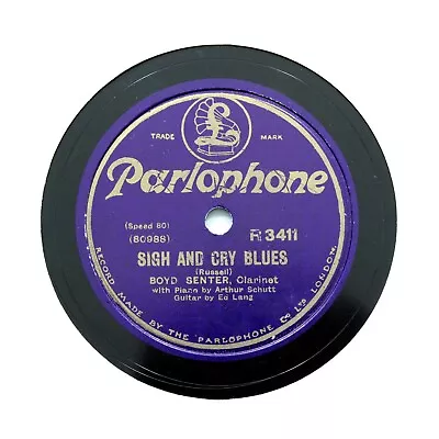 BOYD SENTER (Eddie Lang)  Sigh And Cry Blues  PARLOPHONE R-3411 [78 RPM] • £12.95