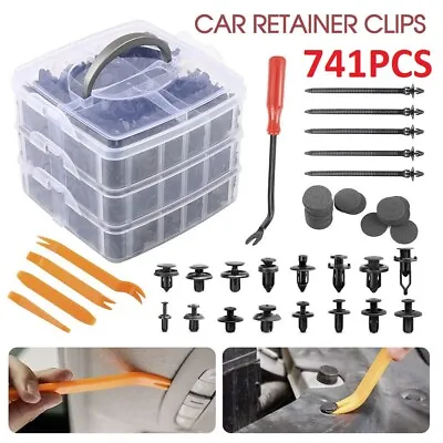 741x Car Trim Body Clips Kit Rivets Retainer Auto Panel Bumper Plastic Fastener • $16.99