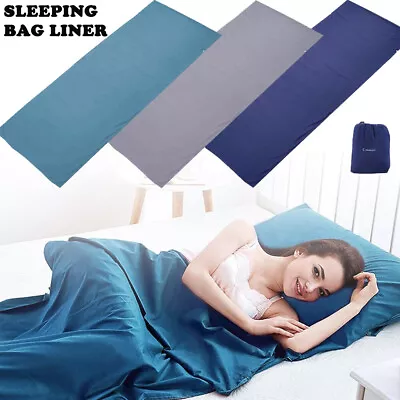 Ultralight Single Sleeping Bag Liner Hostel Travel Sheet Sleep Sack Camping • $18.99