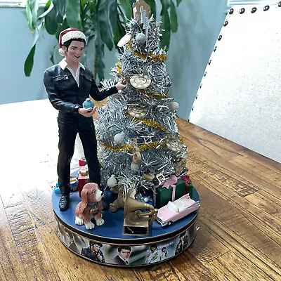 The Bradford Exchange Elvis Rock N Roll Christmas Tree Light Up Musical Figure • $149.95