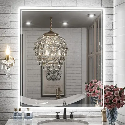 LED Bathroom Mirror Backlight Dimmable Wall Vanity Mirrors With Anti-Fog Memory • $169.91