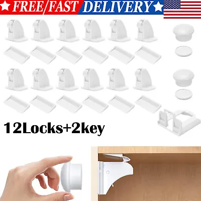 Baby Safety Cupboard Lock Invisible Magnetic Cabinet Locks Child Kid Proof Latch • $8.86