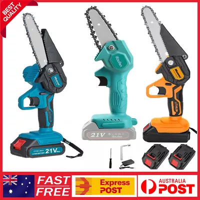 6inch Chainsaw Cordless Rechargeable Wood Cutter Saw Chain Saws Electric+Box • $47.99