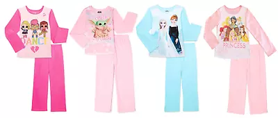 Star Wars Yoda/ Frozen 2 / LOL / Princess Girls Flannel Pajamas 2PC Sleep Set • $8.50