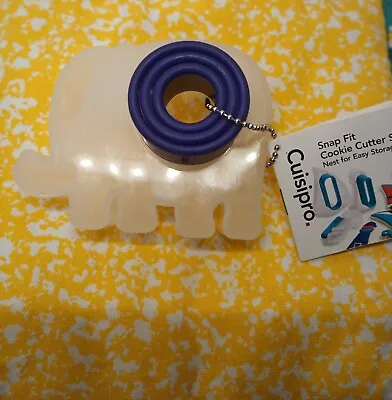 New Cuisipro Snap Fit Cookie Cutter Set - Zoo Animals - Elephant Hippo & Monkey • $9.50