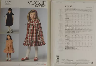 Vogue Pattern - V1857 - Children's & Girls' Dresses • $14.99