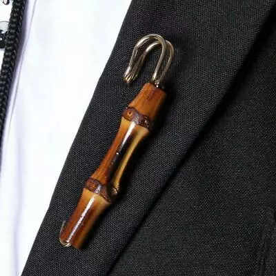 Men Fashion Bamboo Shape Lapel Pin Badge/Brooch Clothes Jacket Decor Gift LC • £3.58