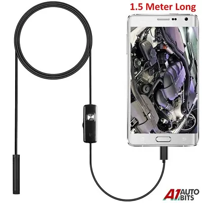 LED Endoscope Borescope Inspection Camera 150cm USB Micro USB For Android And PC • $12.03
