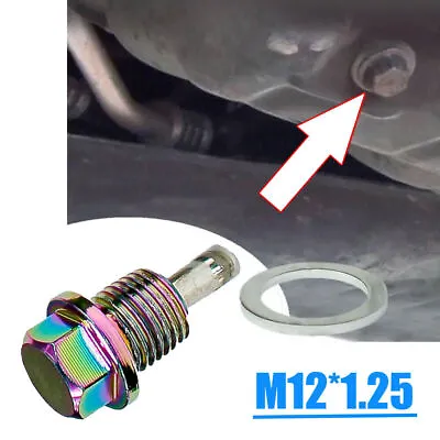 Car Parts Engine Magnetic Oil Drain Plug Screw Nut Bolt Sump Nut For M12*1.25mm  • $2.99