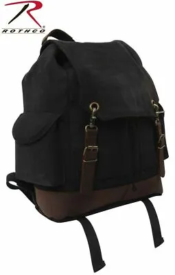 Rothco 8706 Vintage Military Expediction Rucksack - Black • $59.99