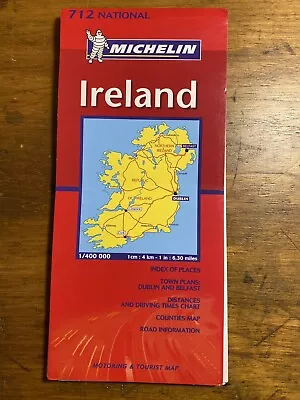 Michelin Map Of Ireland Michelin Map# 712 National Includes Northern Ireland • $3.15