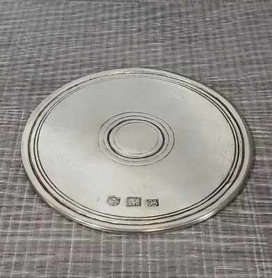 1 MATCH  Pewter Round Coaster - Made In Italy -  • $49.95