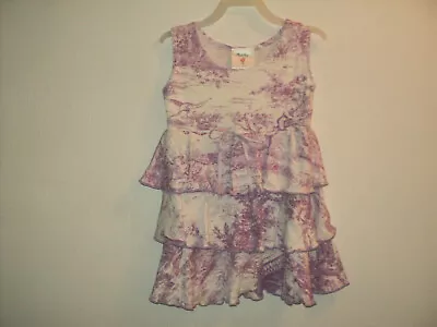 Mad Sky Sleeveless Dress 24 Mos Long Mauve & White Victorian Print Layered • $14.27