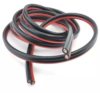 Battery Booster Jumper Cable Twin Wires Flexible Pure Copper 4 Gauge AWG Size • $21.54