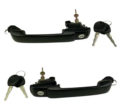 NEW Front Outside Door Handles Set Black W/ Keys For 1993-1998 VW Jetta Golf  • $29.74