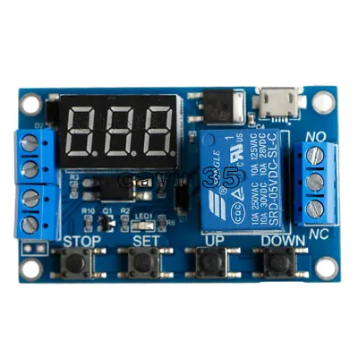 £2.64 • Buy 5V Micro USB LED Automation Delay Timer Control Switch Relay Module Display UK