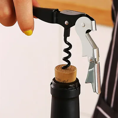  Pro Stainless Steel Bottle Opener Beer Bar Wine Corkscrew Drinking Cork Puller • £2.41