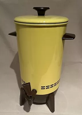 Vintage 70's Gold/brown Mirro-Matic Cup A Minute Coffee Percolator 22cup • $15.50