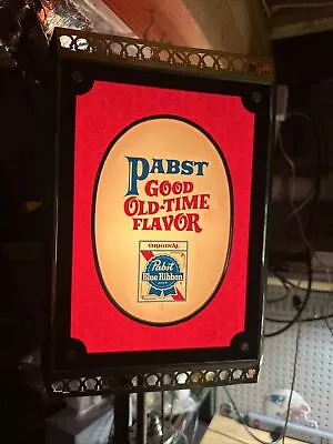 Vintage Pabst Blue Ribbon Beer Light Up Rotating Sign Motion Man Cave • $349.95