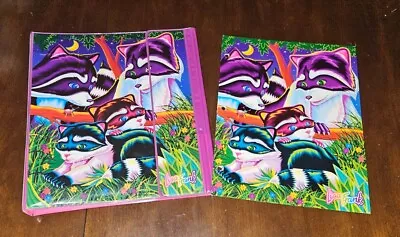 $196.98 • Buy Vintage Lisa Frank RACOON FAMILY OF FOUR Trapper Keeper AND Folder