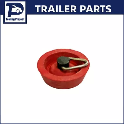 Camec RV Camper Trailer  Bath Caravan Rubber Sink Plug 25mm Red With Chain Hook • $4.30