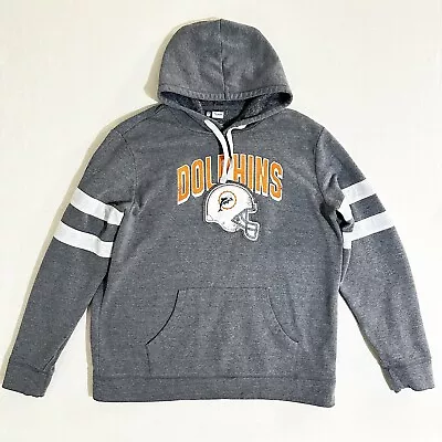 NFL TEAM Miami Dolphins Hoodie Men XL Sweatshirt GREY • $24.98