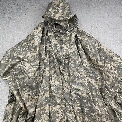 US Army Military Wet Weather ACU Pattern Poncho NSN 8405-01-547-2555 • $64.99