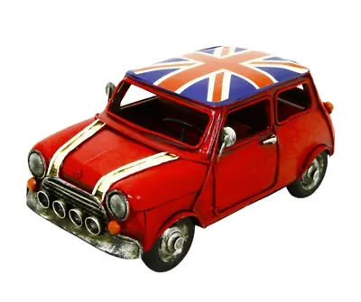 Vintage Hand Painted Mini British London Car Metal Ornament Decorative Sculpture • £12.99