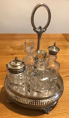 Antique Silver Plated Walker & Hall Cruet Set • £25