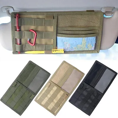 Tactical MOLLE Visor Panel Car Visor Cover Organizer Panel Storage Holder Pouch • $8.98