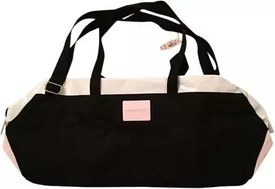 Victoria’s Secret Getaway Black/pink/white Canvas Weekend Travel Bag New • $29.99