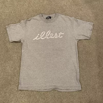 Illest I'm The Magnificent Script Logo Gray T-Shirt Men's Size Medium • $20