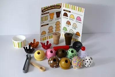 Melissa & Doug Scoop & Serve Ice Cream Counter Replacement Lot Of 19 Pieces • $39.99