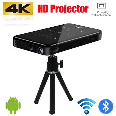 £206.89 • Buy 4K 3D Full HD Smart DLP Mini Projector LED Android WiFi 1080P Home Theater HDMI