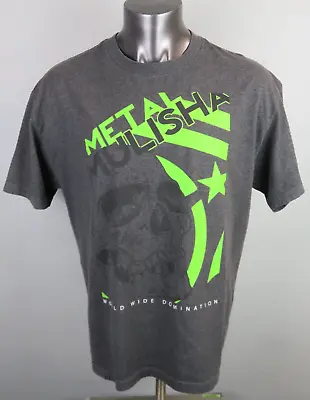 Vintage Metal Mulisha T Shirt Gray Cotton Size XL Biker Grunge Goth Y2K MX • $24.99