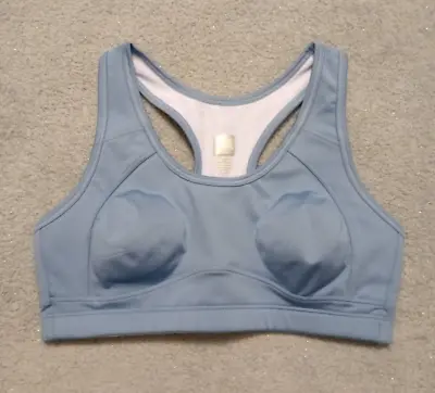 Women's Moving Comfort Blue Dri-layer Razorback Sports Bra Size M-34BC-36B • $9.99