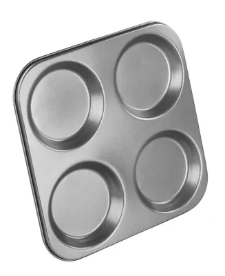 Chef Aid Yorkshire Pudding 2x 4 Cup Muffin Non Stick Pan Tin Tart Dessert Tray • £8.50