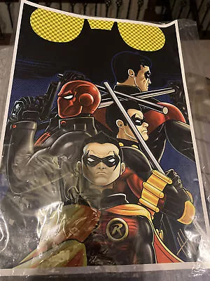 Robins 13x19 Art Print Poster Terry Huddleston Signed DC Comics Batman Nightwing • $12