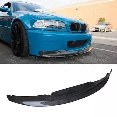 Carbon Fibre For 2001-2006 BMW E46 M3 2D 4D CSL Style Front Bumper Lip Spoiler • $379.05