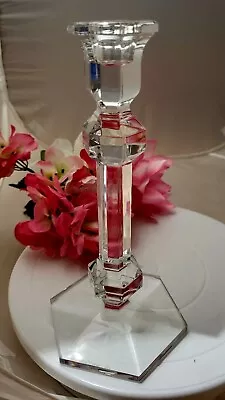 $79.99 • Buy Signed RARE VTG 1 Tiffany & Co VAL ST LAMBERT Crystal Candlestick Holder 9 1/2in