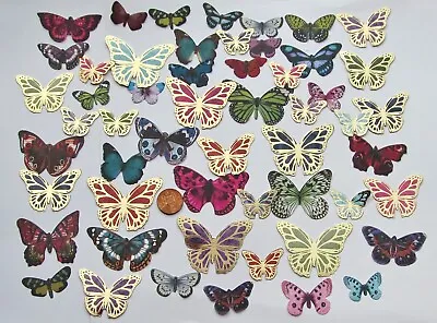 Hunkydory 50 Foiled & Realistic Butterfly Die Cuts Card Toppers /Embellishments • £2.49