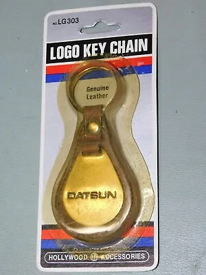 NOS New Vintage DATSUN Key Chain Fob Real Leather + Brass 240Z 260Z 280Z 510  • $19.95