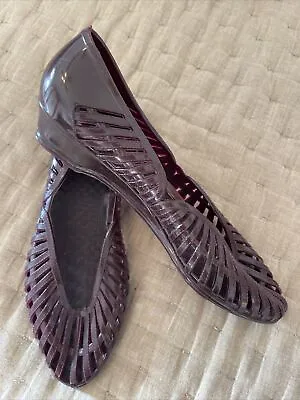 Authentic Vintage Jelly Shoes Sandals Women's Dark Purple Size 6 Ladies O8 • $20