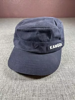 Kangol Navy Army Cap Small To Medium Cotton Twill Blue Embroidered Flexfit • $19.99