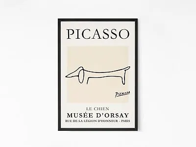 Picasso's Dachshund Dog Line Drawing Poster Art Musée D'Orsay • $13.66